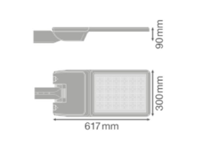 Mazeichnung Ledvance SLFL LAP158740RV25ST LED Mastleuchte 740  Z48 60 