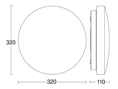 Ma�zeichnung Steinel RS PRO P2  069711 LED Leuchte BWM  IP54  nw RS PRO P2 069711