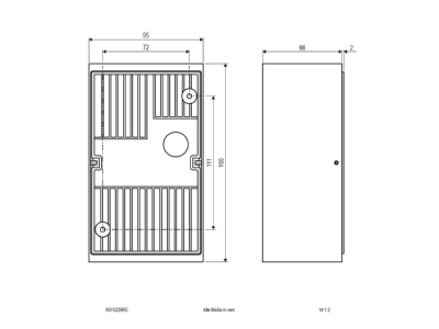 Ma�zeichnung EVN 6515225RE Wandleuchte IP65 2x GU10