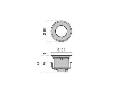 Mazeichnung Performance in Light 3109816 LED Bodeneinbauleuchte 4000K