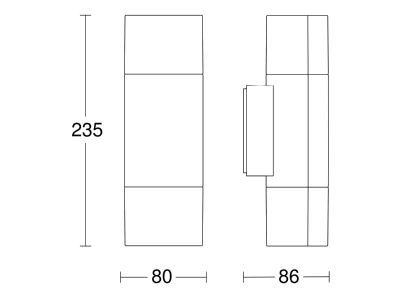 Ma�zeichnung Steinel L 910 anthrazit LED Aussenleuchte