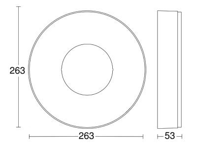Ma�zeichnung Steinel RS 200 SC ANT 3000K Sensor LED Innenleuchte