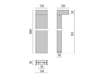 Mazeichnung Performance in Light 3112998 LED Pollerleuchte 4000K