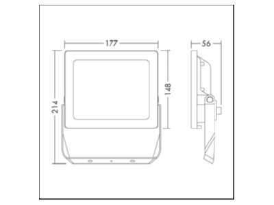 Dimensional drawing Zumtobel LEONIE VAR  96635647 Downlight spot floodlight LEONIE VAR 96635647