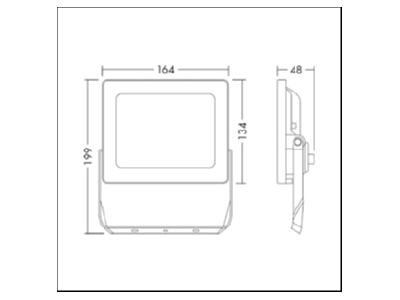 Dimensional drawing Zumtobel LEONIE VAR  96635663 Downlight spot floodlight LEONIE VAR 96635663
