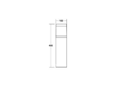 Mazeichnung Brumberg 60019183 LED Pollerleuchte 3000 4000K  IP65  sw