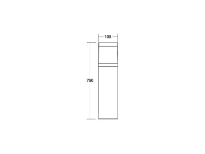 Mazeichnung Brumberg 60029183 LED Pollerleuchte 3000 4000K  IP65  sw