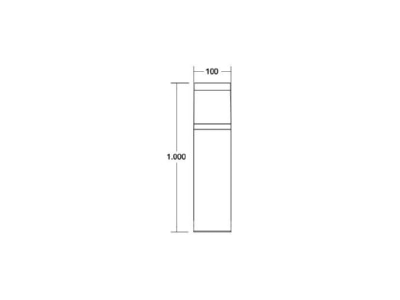 Mazeichnung Brumberg 60039183 LED Pollerleuchte 3000 4000K  IP65  sw