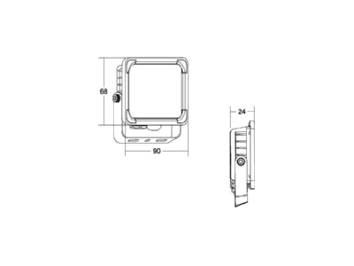 Ma�zeichnung Brumberg 60811183 LED Fluter 10W  3000K  sw
