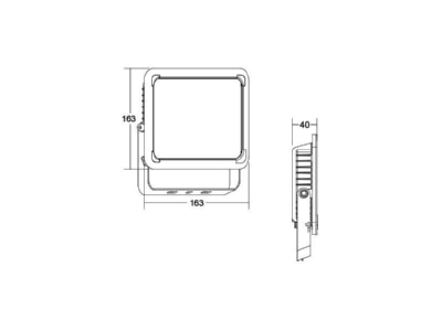 Ma�zeichnung Brumberg 60813184 LED Fluter 50W  4000K  sw