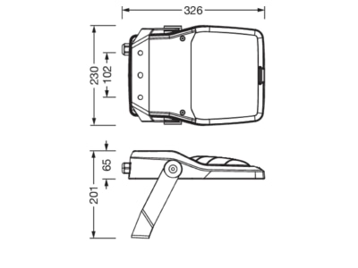 Dimensional drawing Siteco 5XA7763A2D1A Downlight spot floodlight