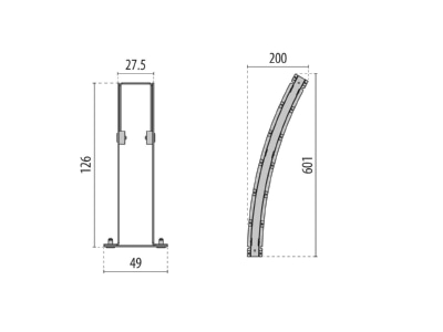 Dimensional drawing Performance in Light 3106657 Recessed installation box for luminaire