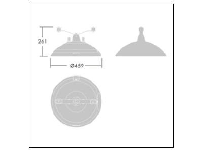 Dimensional drawing Zumtobel TR 24L105   96635455 Luminaire for streets and places TR 24L105  96635455