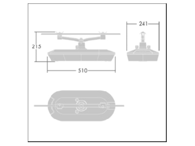 Mazeichnung Zumtobel UD 24L50  96279234 Mastaufsatzleuchte 730 UD 24L50 96279234