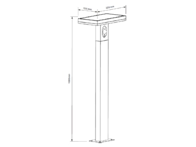 Mazeichnung Lichtline PRDX27797 LED Solar Wegeleuchte 100cm