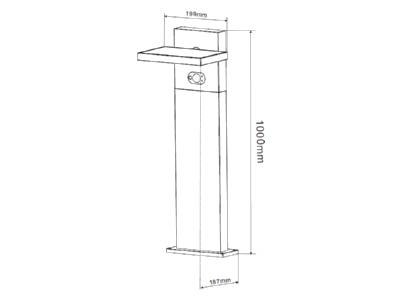 Mazeichnung Lichtline PRDX27801 LED Solar Wegeleuchte 100cm