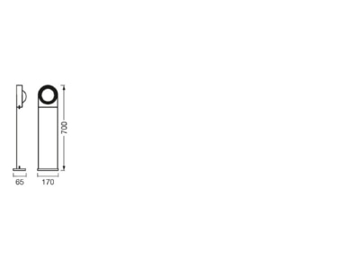 Mazeichnung Ledvance SMART  4058075763821 LED Wegeleuchte WIFI SMART 4058075763821