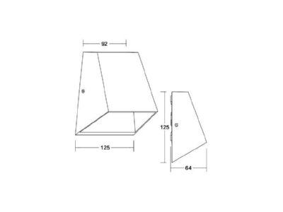 Ma�zeichnung Brumberg 65021103 LED Wandanbauleuchte 3000K  graphit