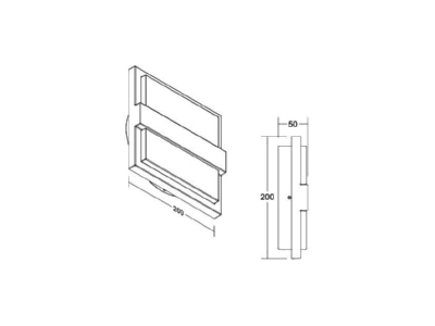 Ma�zeichnung Brumberg 65071103 LED Wandanbauleuchte 3000K  graphit