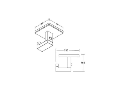 Mazeichnung Brumberg 65081103 LED Wandanbauleuchte 3000K  graphit