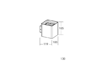 Ma�zeichnung Brumberg 65091103 LED Wandanbauleuchte 3000K  graphit