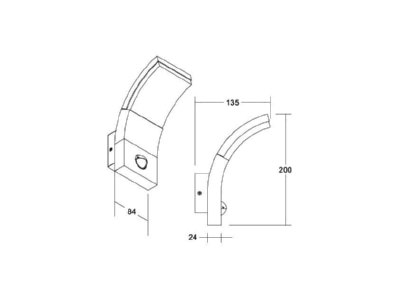 Ma�zeichnung Brumberg 65111103 LED Wandanbauleuchte 3000K  graphit