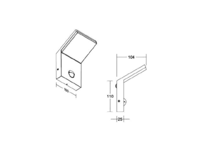 Ma�zeichnung Brumberg 65121103 LED Wandanbauleuchte 3000K  graphit