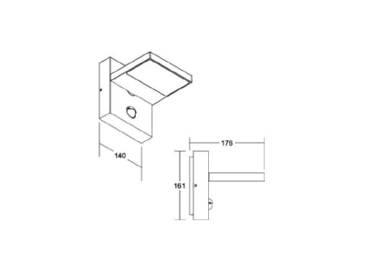 Ma�zeichnung Brumberg 65131103 LED Wandleuchte 3000K  graphit