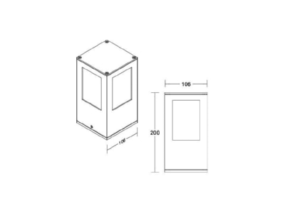 Mazeichnung Brumberg 65191103 LED Pollerleuchte 3000K  graphit