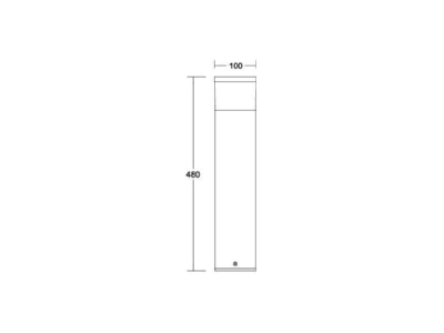 Mazeichnung Brumberg 65201103 LED Pollerleuchte m  2 Steckdosen