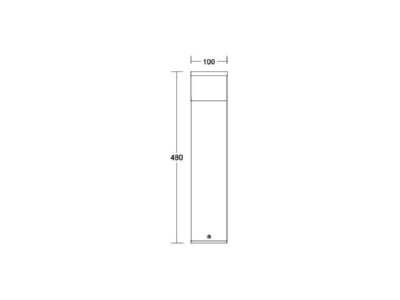 Mazeichnung Brumberg 65202103 LED Pollerleuchte m  2 Steckdosen