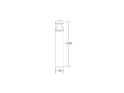Mazeichnung Brumberg 65212103 LED Pollerleuchte 3000K  graphit