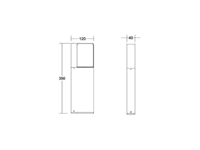 Mazeichnung Brumberg 65221103 LED Pollerleuchte 3000K  graphit