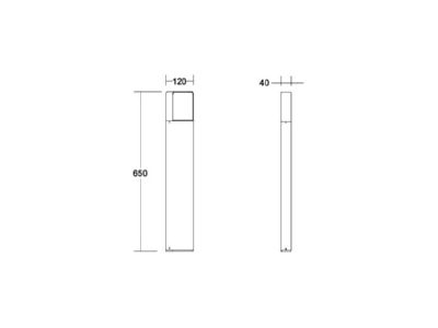 Mazeichnung Brumberg 65222103 LED Pollerleuchte 3000K  graphit