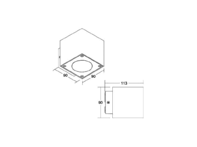 Ma�zeichnung Brumberg 65237103 LED Wandleuchte 3000K  graphit