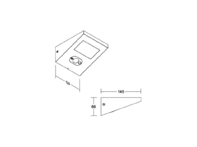 Ma�zeichnung Brumberg 65291103 LED Solarwandleuchte 3000K  graphit