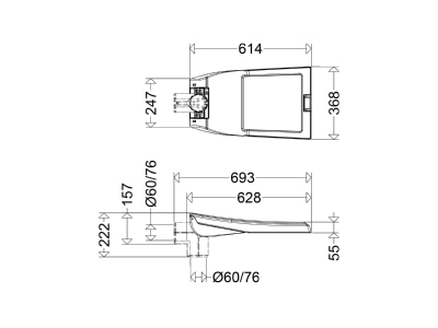 Dimensional drawing Schuch 52 6402 Luminaire for streets and places
