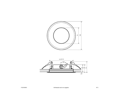 Dimensional drawing EVN PCD67240902 Downlight spot floodlight