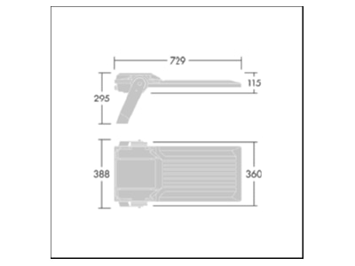Dimensional drawing Zumtobel AFP2 L 144  96635926 Downlight spot floodlight AFP2 L 144 96635926