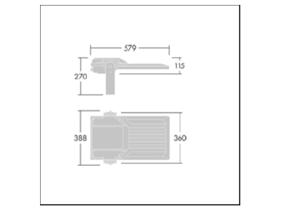 Dimensional drawing Zumtobel AFP2M96L70740A4CL1GY Downlight spot floodlight