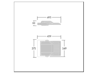 Dimensional drawing Zumtobel AFP2S36L35740A4CL2GY Downlight spot floodlight