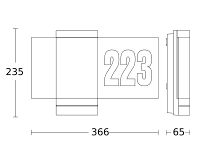 Ma�zeichnung Steinel L 270 digi SC Sensor LED Aussenleuchte