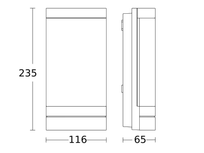 Ma�zeichnung Steinel L 271 digi SC Sensor LED Aussenleuchte