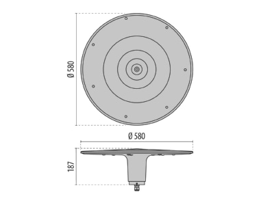 Dimensional drawing Performance in Light 30402490102 Luminaire for streets and places