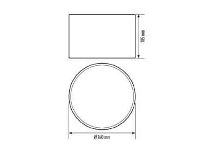 Dimensional drawing ESYLUX ALVA BL  EL00007019 Accessory for luminaires ALVA BL EL00007019