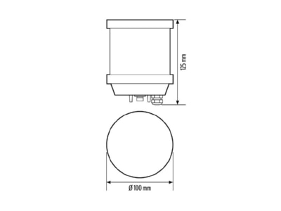 Dimensional drawing ESYLUX ALVA BL  EL10521898 Accessory for luminaires ALVA BL EL10521898