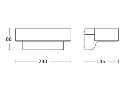 Ma�zeichnung Steinel L 800 SC silber Sensor LED Aussenleuchte