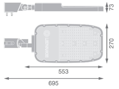 Mazeichnung Ledvance SLAREA 4099854079986 LED Mast An  aufsatzleuchte 730  Z48 60 SLAREA4099854079986