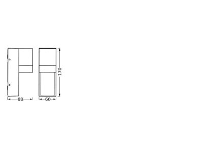 Ma�zeichnung Ledvance Endura 4099854183003 Wandleuchte GU10 dunkelgrau