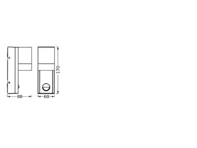 Ma�zeichnung Ledvance Endura 4099854183027 Wandleuchte GU10 dunkelgrau  Sensor